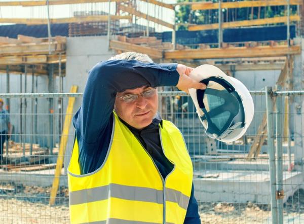 construction employee in the heat