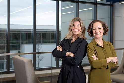 Texicare President & CEO Meredith Duncan (left) and Texas Mutual President &amp; CEO Jeanette Ward (right)