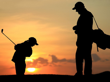 Golfers on the links