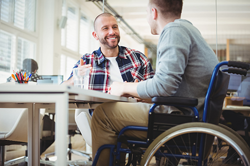 student in wheelchair